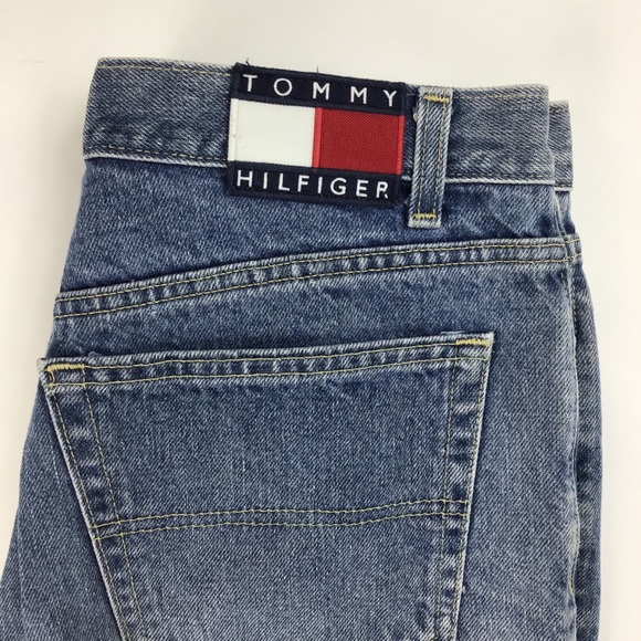 Vintage Tommy Hilfiger jeans boot cut spell out flag faded 80s 90s y2k size 29 - Picture 5 of 11